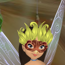 Daffodil Yellow Wren Feather Bird Mask
