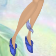 Wysteria Purple Ivy Leaf Anklet
