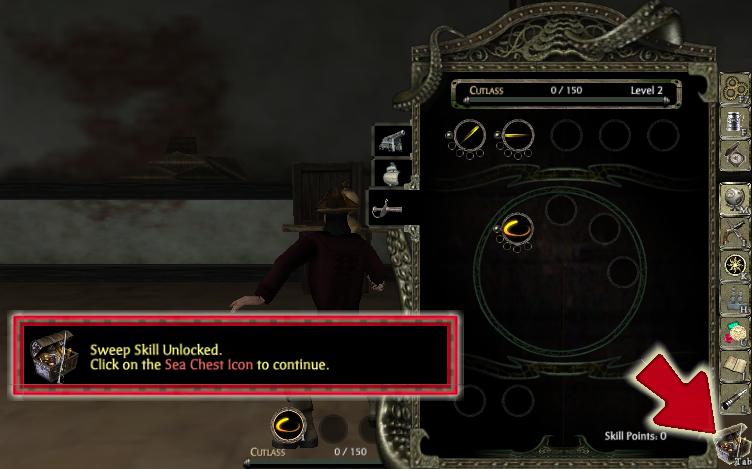 Sweep Skill Unlocked, closed the sea chest.
