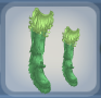 Clover Green Feather Fluff Boots.Png