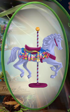Wysteria Purple Colorful Carousel Horse