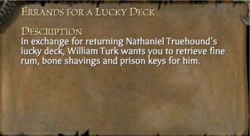 ERRANDS FOR A LUCKY DECK
