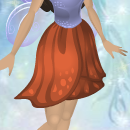 Pumpkin Orange Sparkle Poppy Skirt