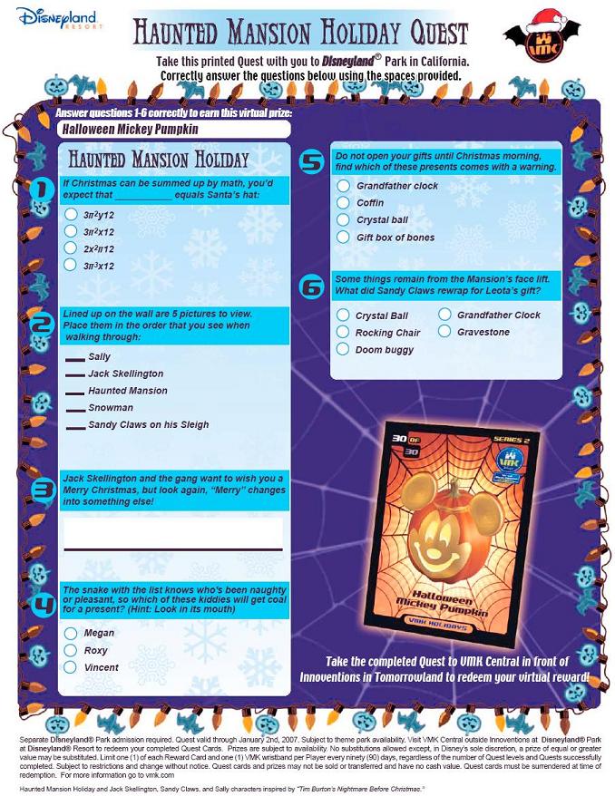Haunted Mansion Holiday Quest