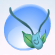 Rose Bud Pendant Bubble Blue.Png