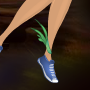Grassblade Green Tropic Flower Anklet