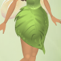 Celery Green Leafy Bubble Skirt