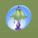 Lettuce Leaf Green Rose of Sharon Lamp