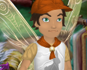 Custard Yellow Camp Pixie Dust Kerchief with Fawn Orange Trim (Sparrow Man)