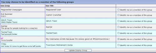 Example of Groups You Are Identified On Screen (Click to Enlarge)